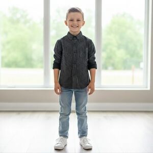 Red River Boys Button Up Shirt Size L